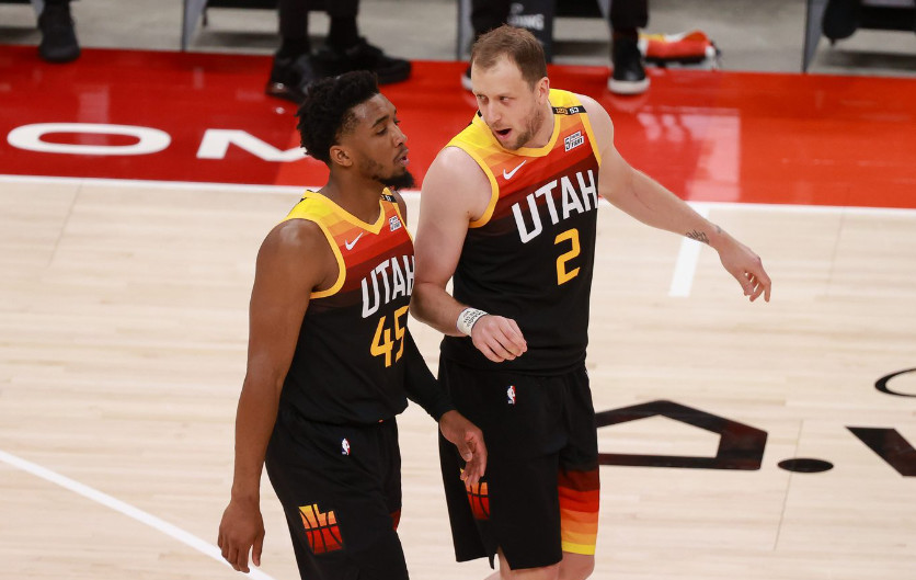 Mitchell (45) and Ingles played five seasons in Utah together