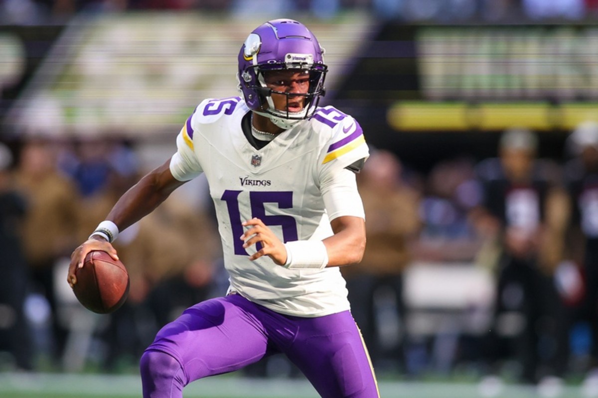 Vikings quarterback Joshua Dobbs, traded to Minnesota during the NFL's trade deadline, led the Vikings past the Falcons in Week 5 after replacing Jaren Hall.