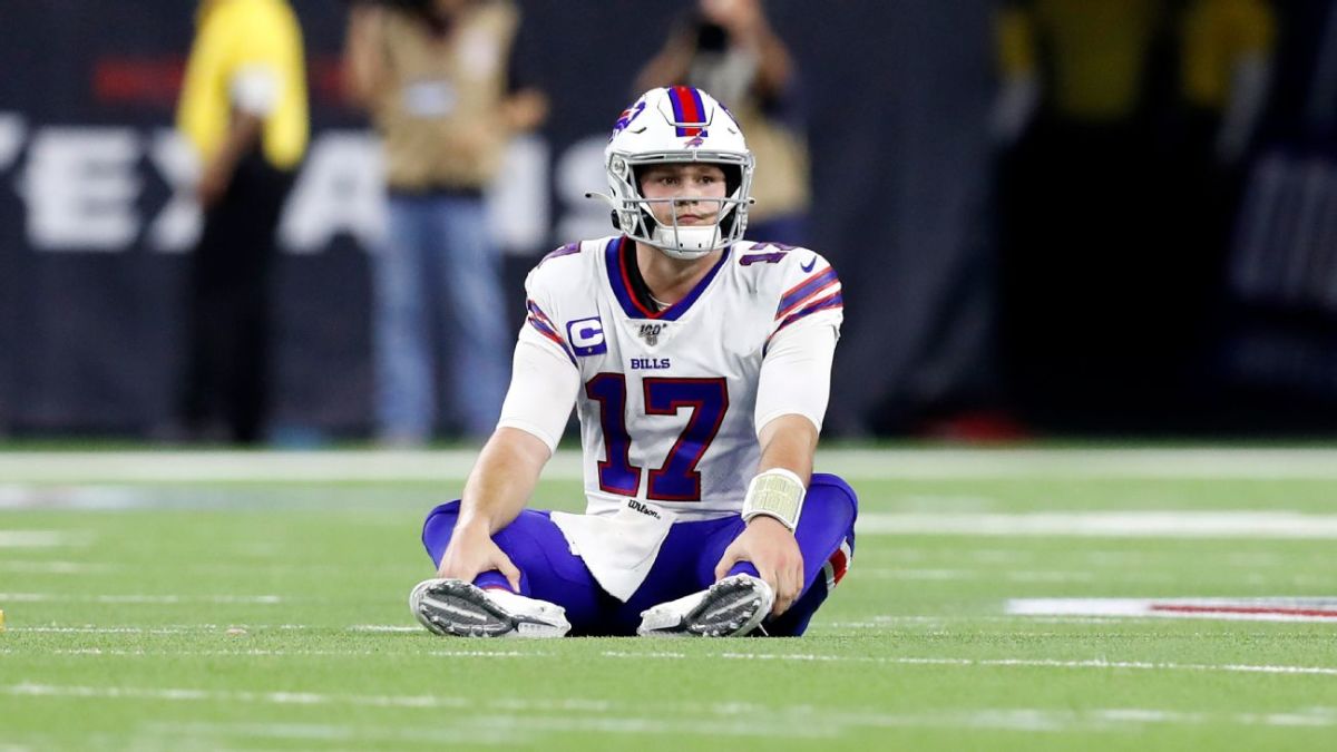Josh Allen and the Bills have fallen from Super Bowl favorites to out of the Top 10 in the NFL power rankings. 