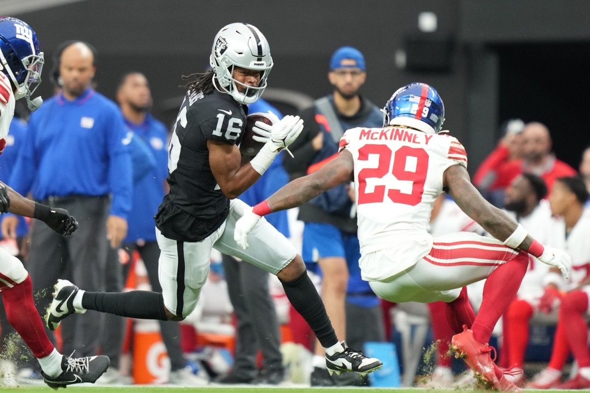 Wide receiver Jakobi Meyers' reliability will be important for the Las Vegas Raiders against the New York Jets.
