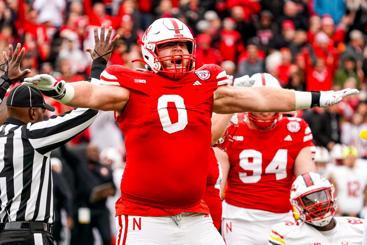 Nash Hutmacher after 3Q stop 2023 Nebraska vs Maryland football USATSI_21874373