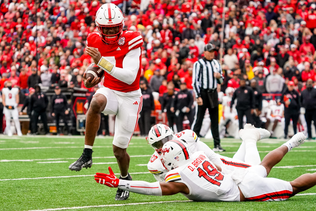 Jeff Sims run 3Q 2023 Nebraska vs Maryland football USATSI_21873905