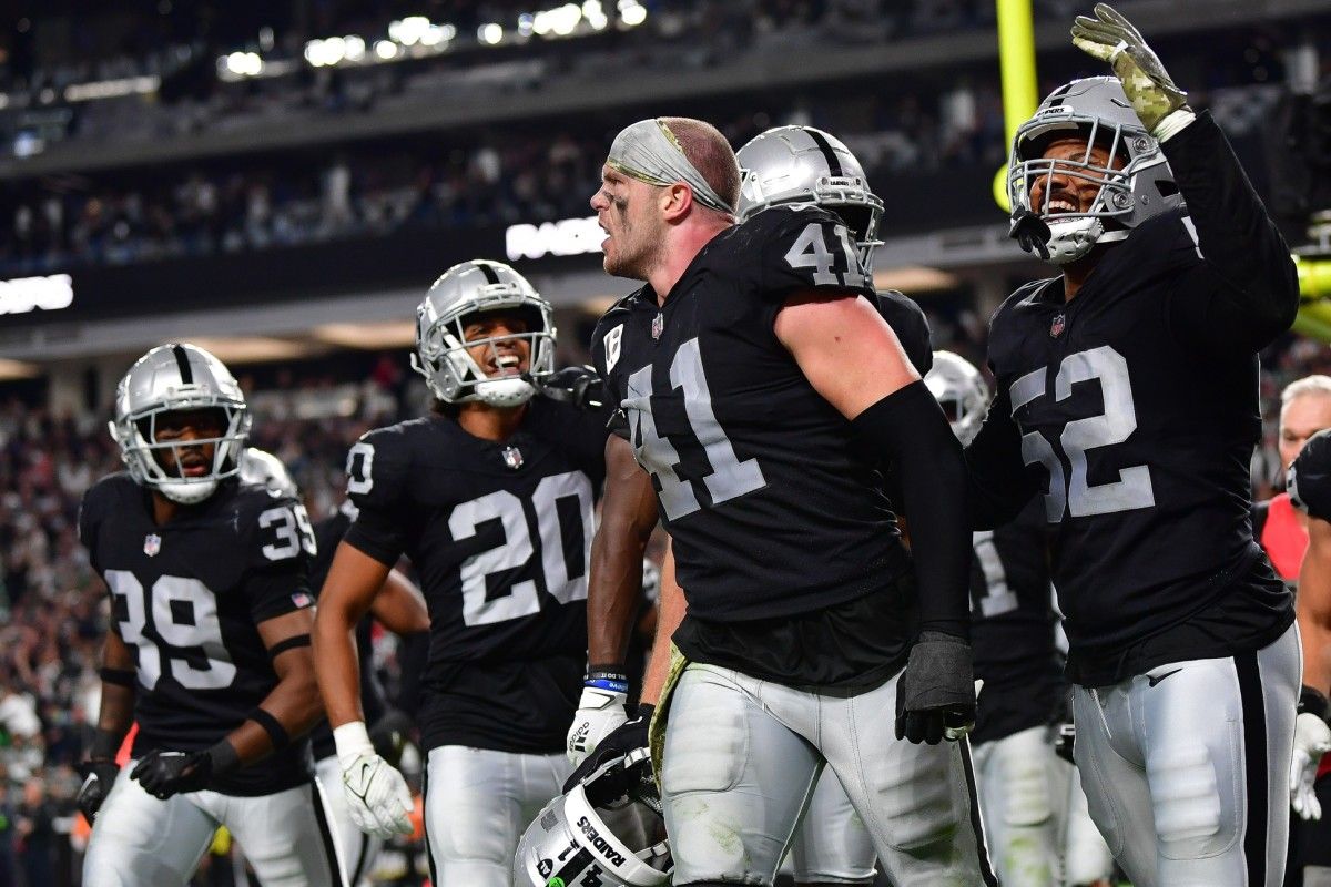 Las Vegas Raiders Aidan O'Connell, Josh Jacobs, and Robert Spillane shine in a 16-12 win over the New York Jets.