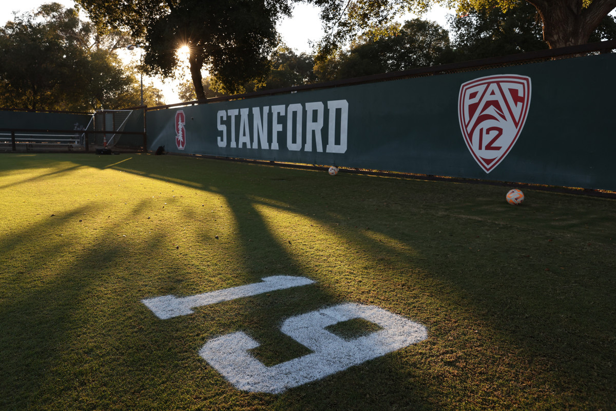 Stanford painted Katie Meyer’s number 19 on a field to commemorate her.