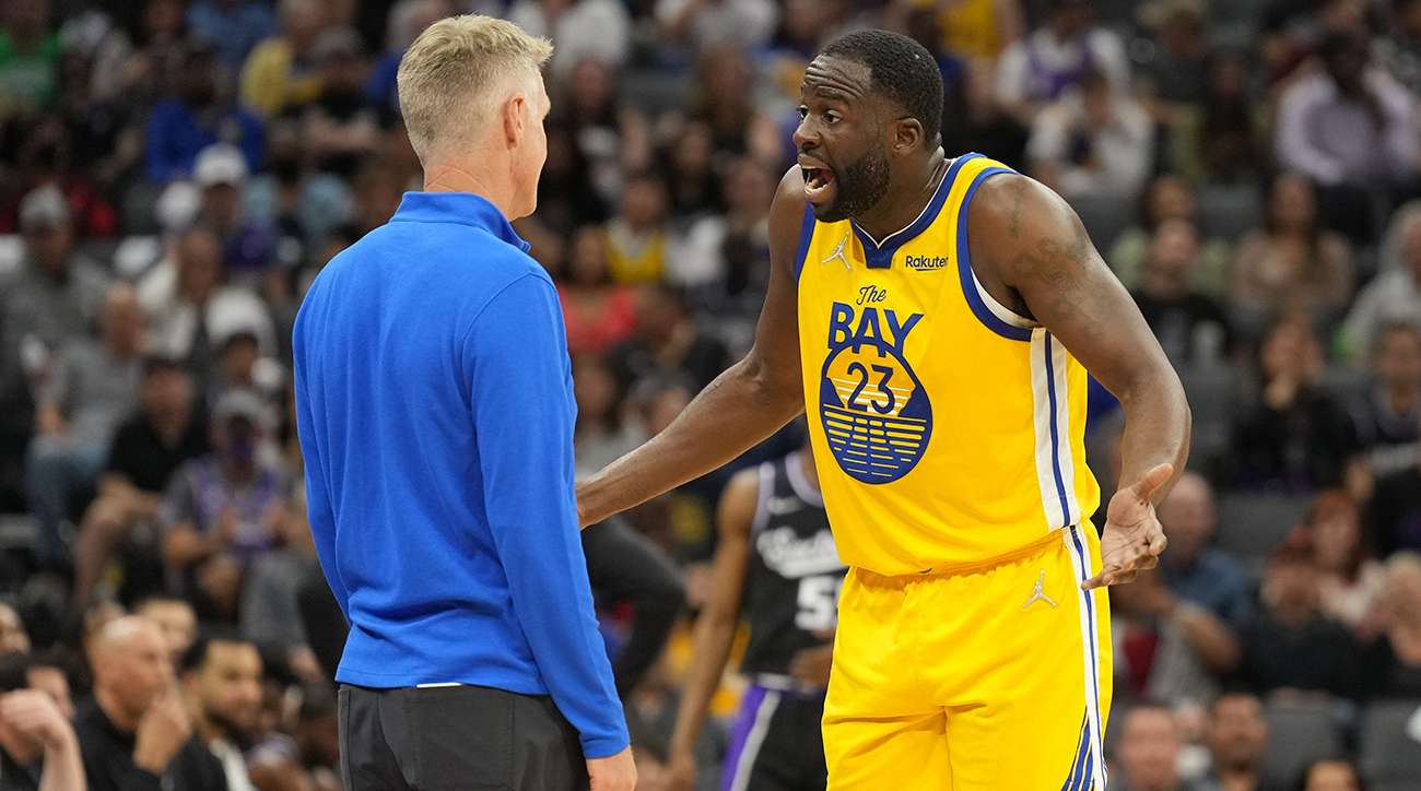 Golden State Warriors head coach Steve Kerr and forward Draymond Green