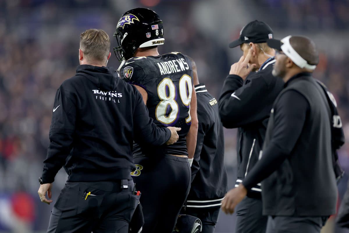 Ravens head coach John Harbaugh says there's an outside chance Mark Andrews will return from injury this season. 