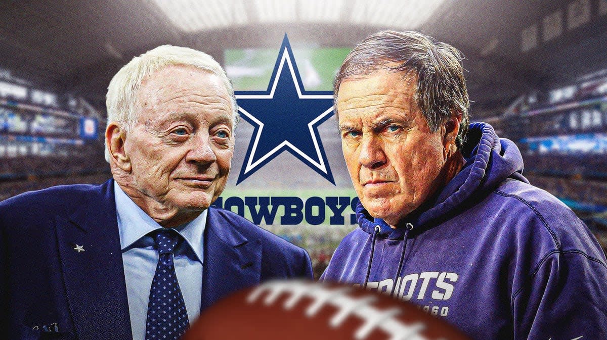 Dallas Cowboys owner Jerry Jones (left) and New England Patriots coach Bill Belichick (right).