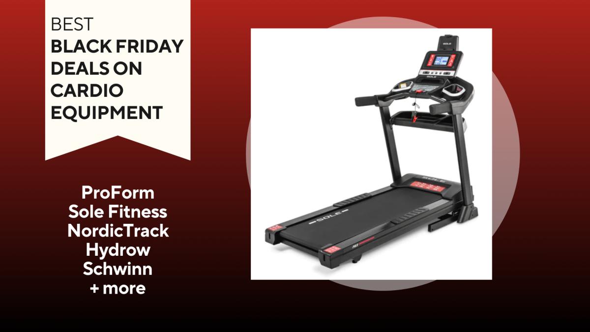 Best Black Friday Deals on Cardio Equipment on red background