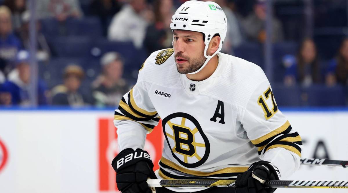 Bruins forward Milan Lucic skates in a game against the Maple Leafs.