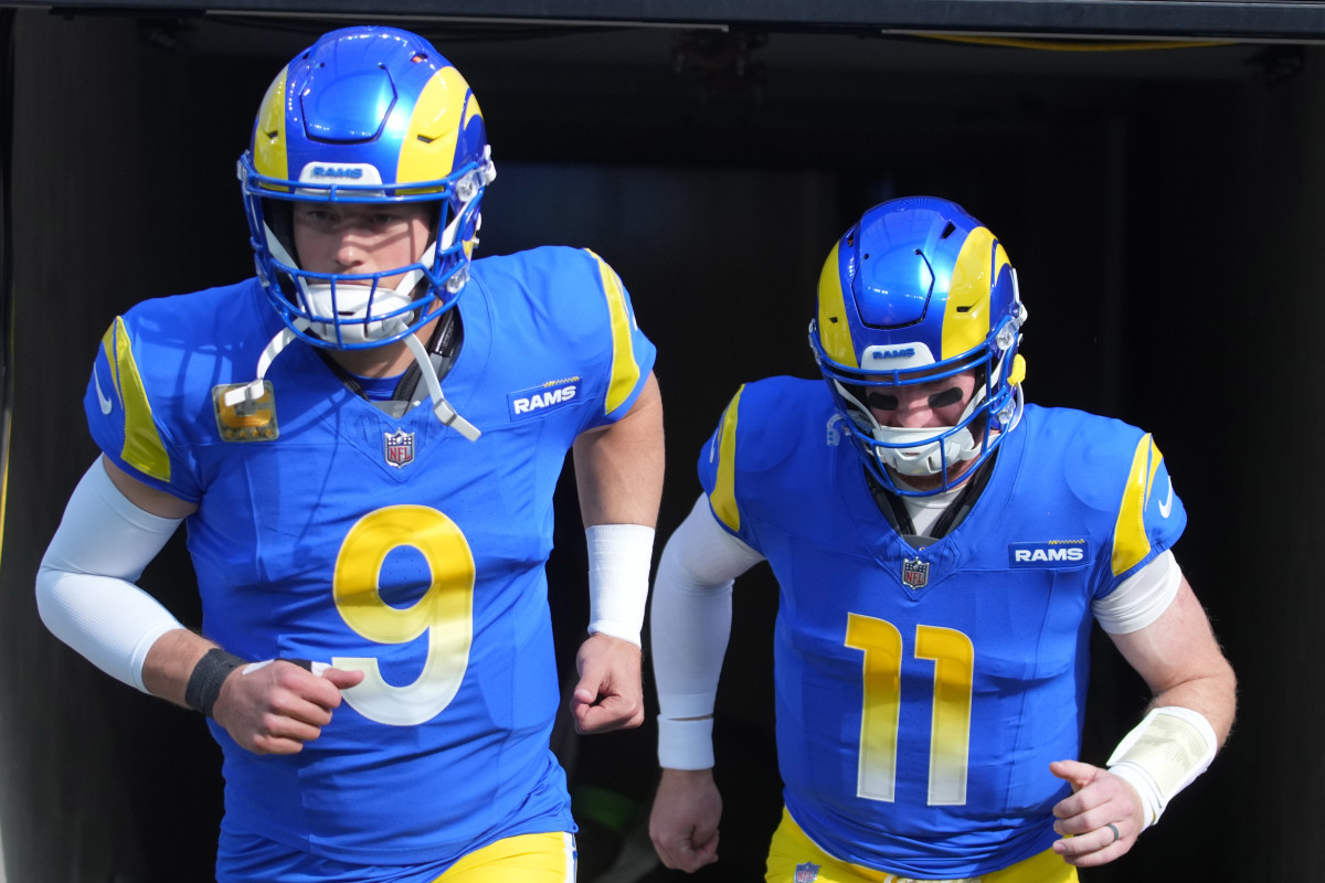 Los Angeles Rams Quarterbacks Matthew Stafford and Carson Wentz