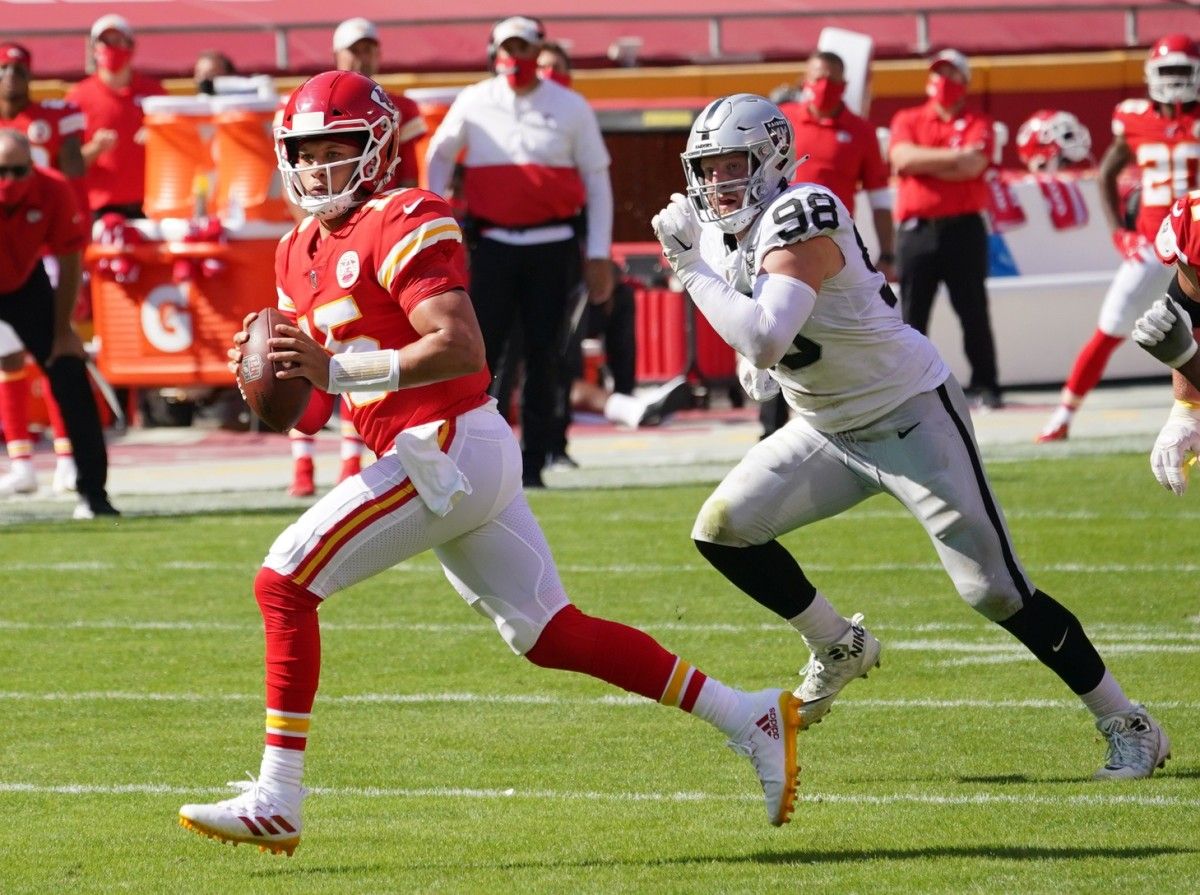 Kansas City Chiefs quarterback Patrick Mahomes has quite the history with the Las Vegas Raiders.