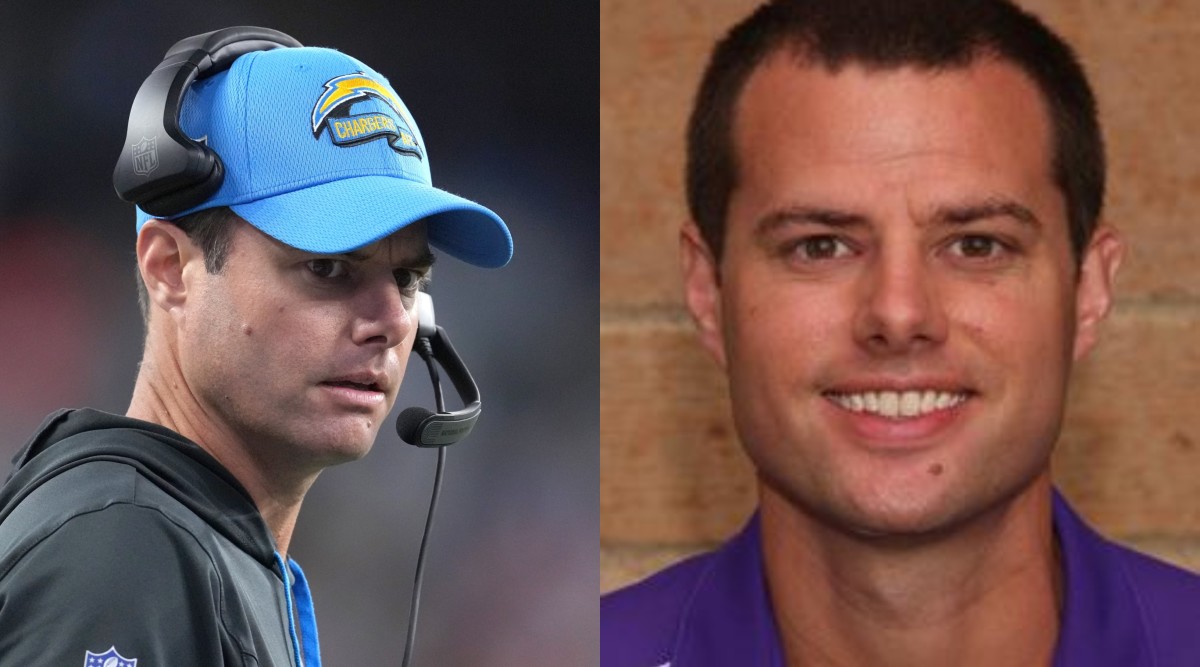 Staley is in his third season as head coach of the Chargers (left). He coached at St. thomas (right) in 2009. 