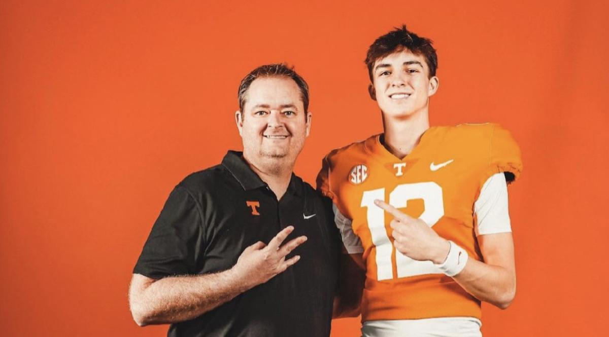 2025 5-star QB George MacIntyre during an unofficial visit to Tennessee. (Photo courtesy of George MacIntyre)