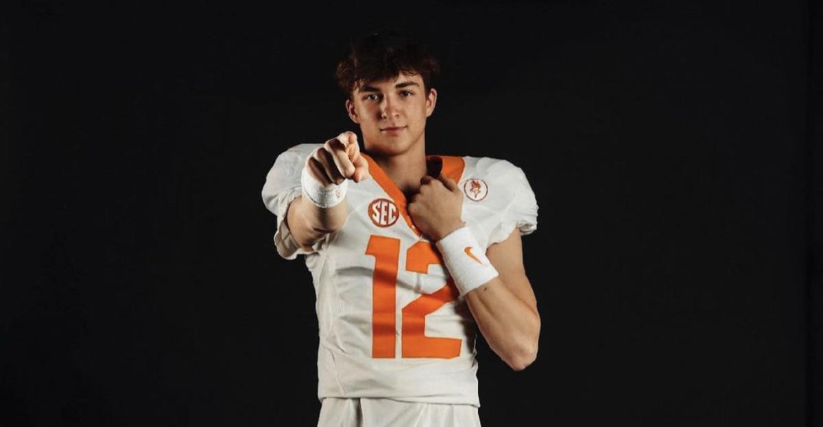 2025 5-star QB George MacIntyre during an unofficial visit to Tennessee. (Photo courtesy of George MacIntyre)