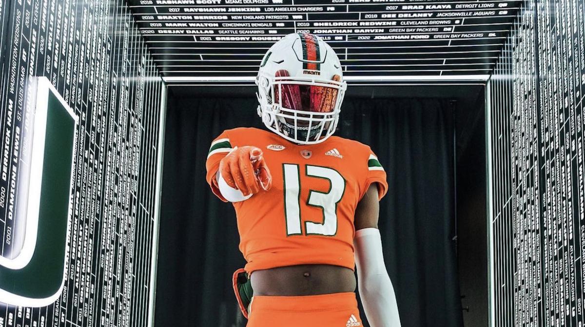 2025 5-star WR Caleb Cunningham during an unofficial visit to Miami. (Photo courtesy of Caleb Cunningham)