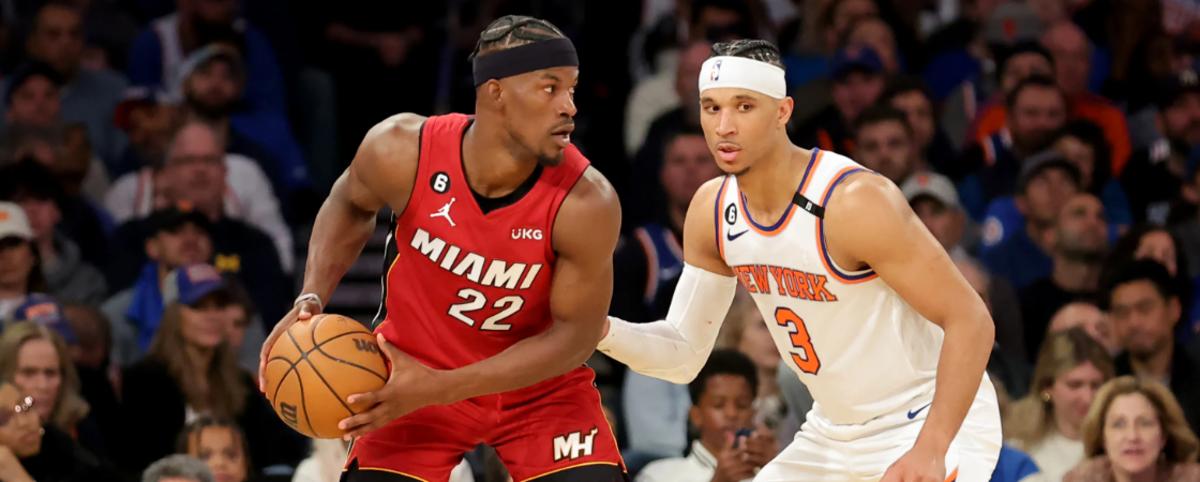 Josh Hart (3) and the Knicks will face Jimmy Butler and the Miami Heat for the first time since last postseason on Friday.