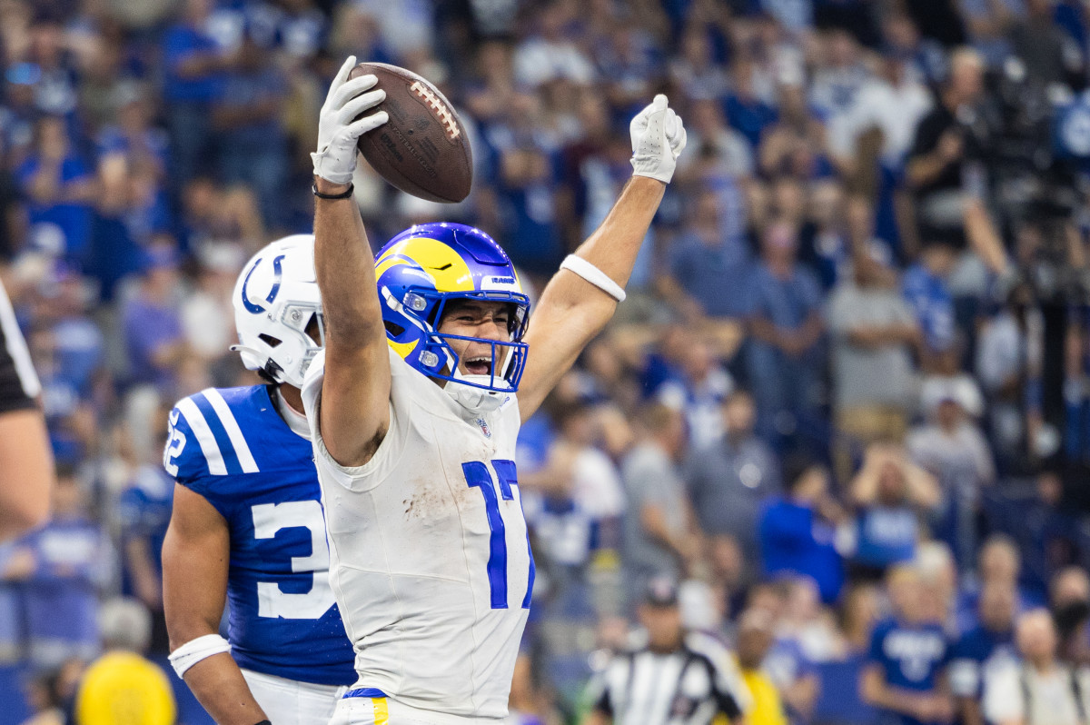 Puka Nacua and the Los Angeles Rams will wear their bone white alternate uniforms in Week 12. 