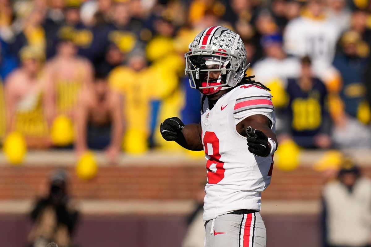 Ohio State wide receiver Marvin Harrison Jr. during the No. 2 Buckeyes' 30-24 loss to No. 3 Michigan on Nov. 25, 2023.