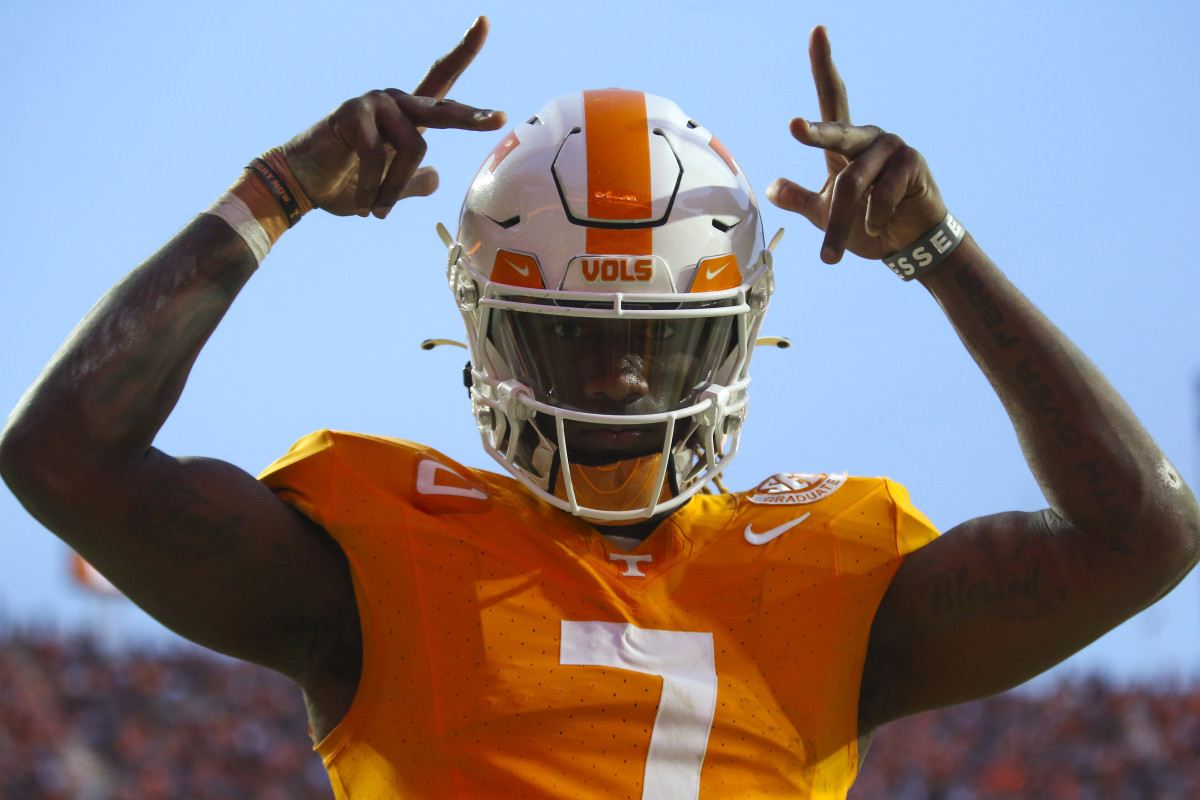 Former Tennessee Volunteers QB Joe Milton III during the win over Vanderbilt. (Photo by Randy Sartin of USA Today Sports)