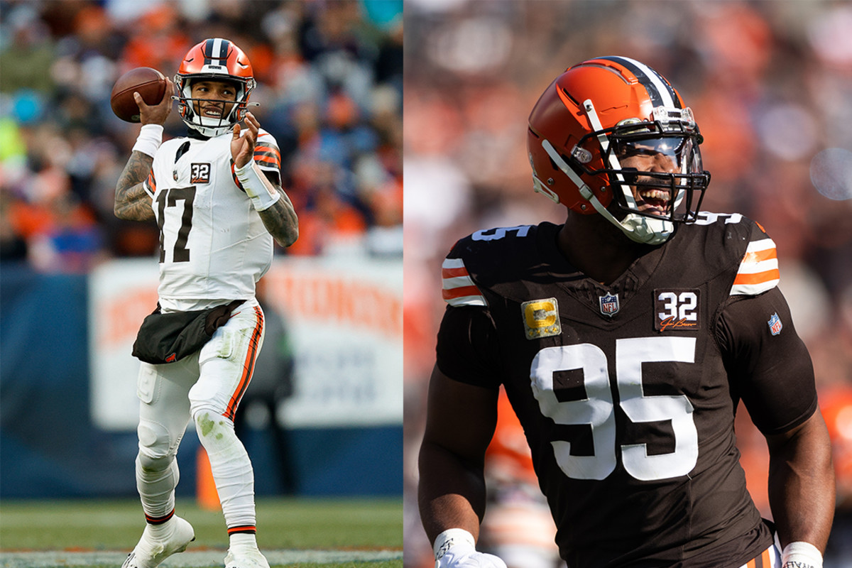 Dorian Thompson-Robinson (left) and Myles Garrett are both dealing with injuries heading into Week 13.