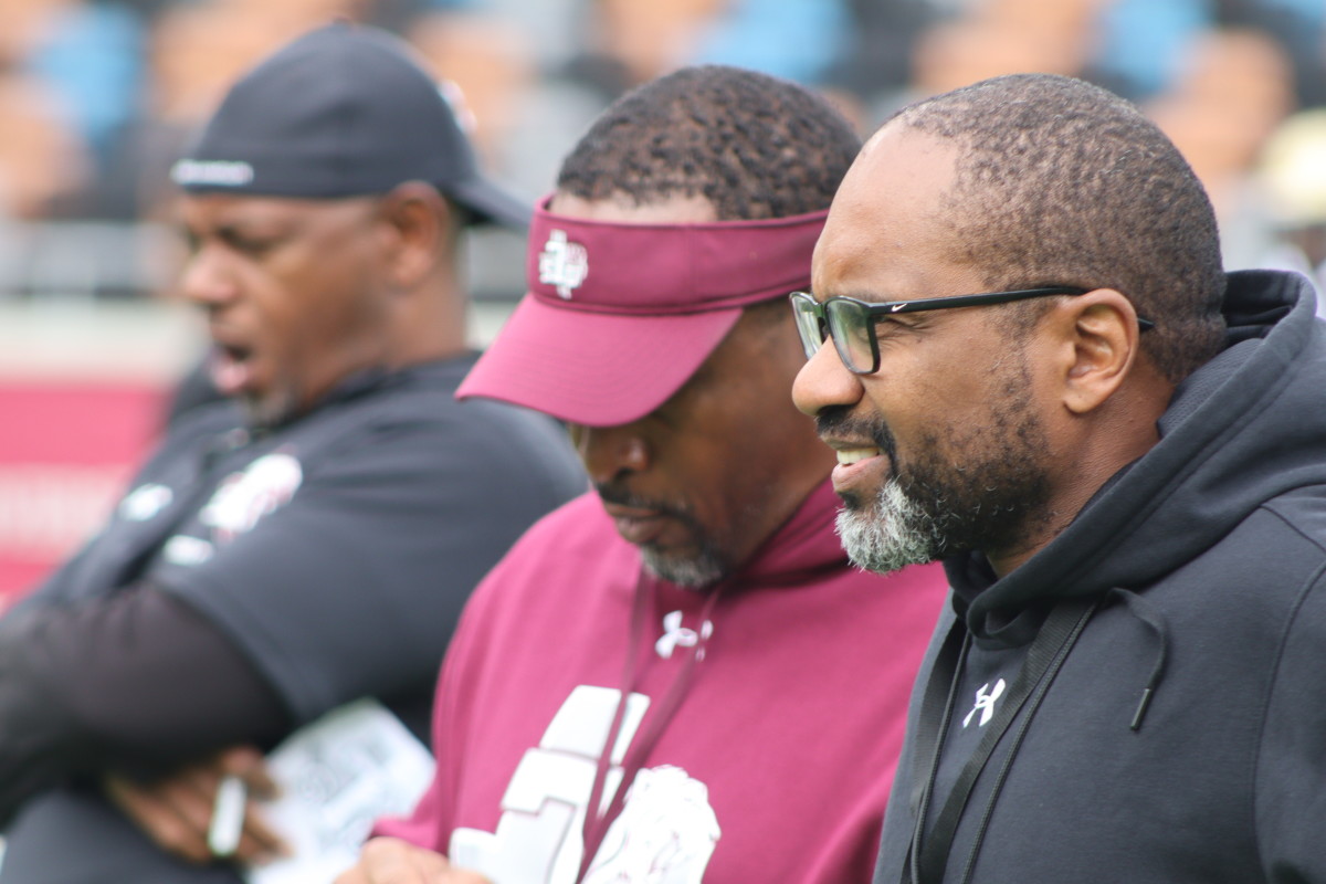 Left to Right: Coach Clarence McKinney and Coach Clarence Nichols.; Texas Southern vs. Alcorn State; Credit: Kyle T. Mosley, HBCU Legends