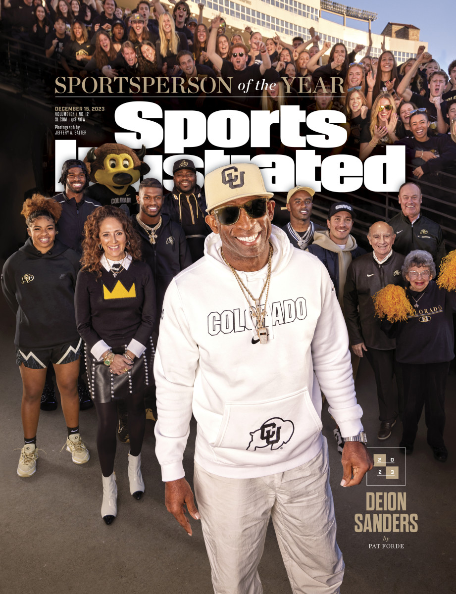 Deion Sanders on the SI cover for Sportsperson of the Year.