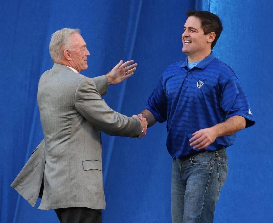 Jerry Jones and Mark Cuban, betting on themselves to beat Texas.