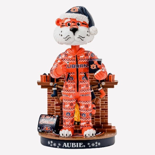 Aubie The Tiger Auburn Tigers Holiday Mascot Bobblehead