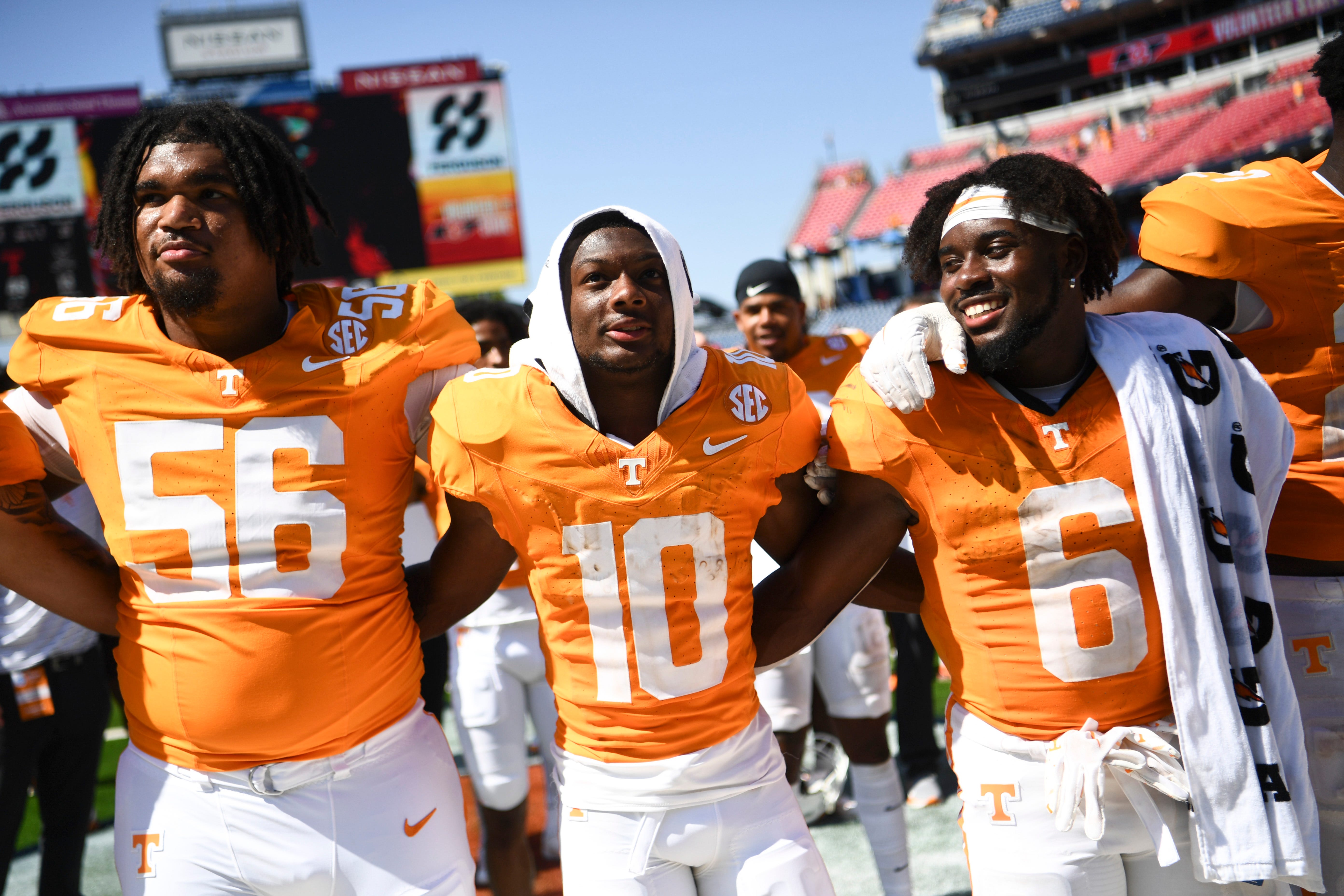 Tennessee Volunteers OL Mo Clipper after a win over Virginia. (Photo by Caitie McMekin of the News Sentinel)