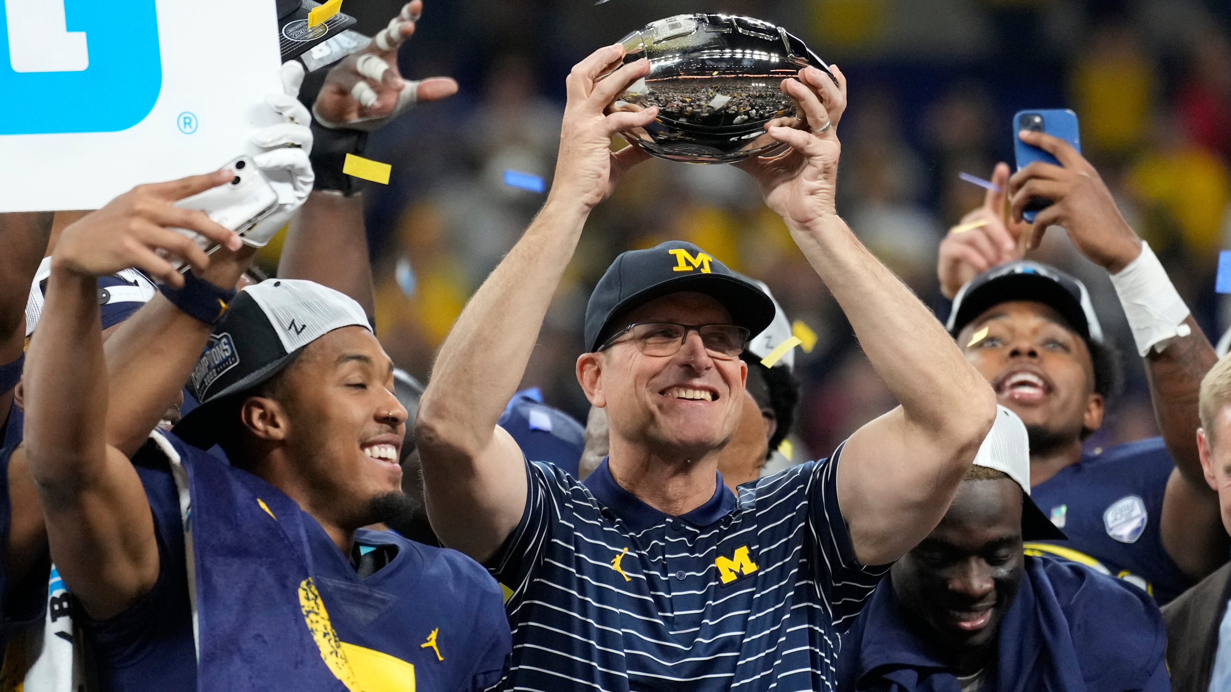 After dismantling Iowa Saturday, Harbaugh has Michigan in the playoff for the third consecutive season.