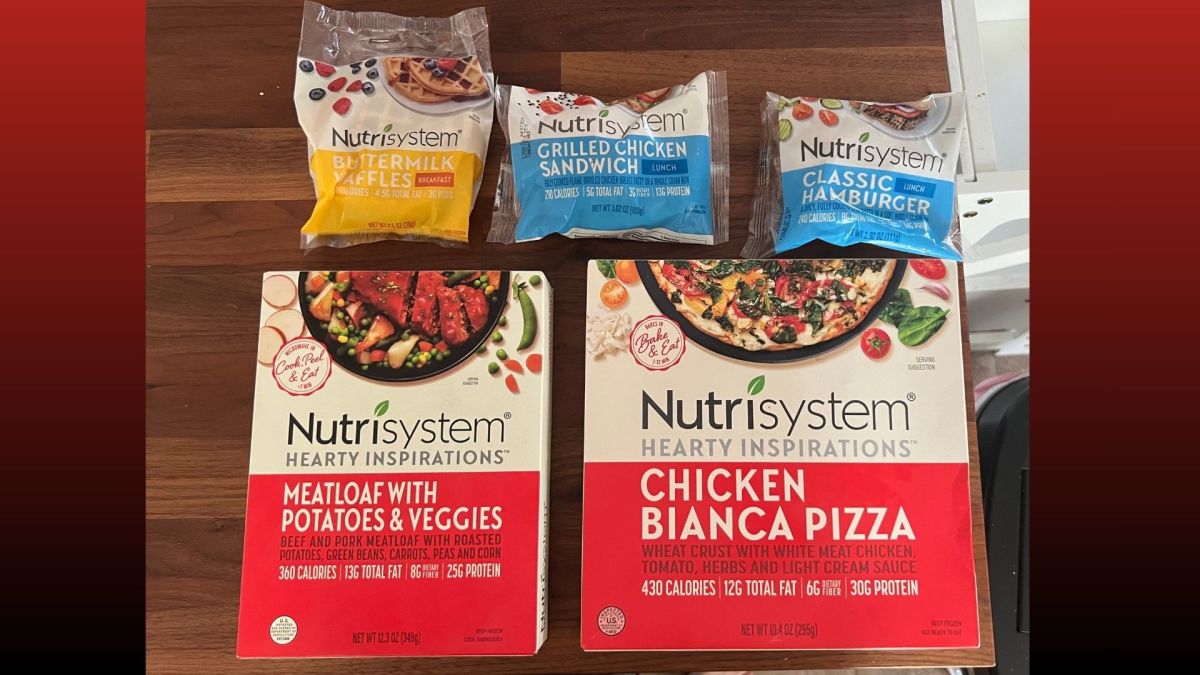 Photo of five Nutrisystem meals in their packging