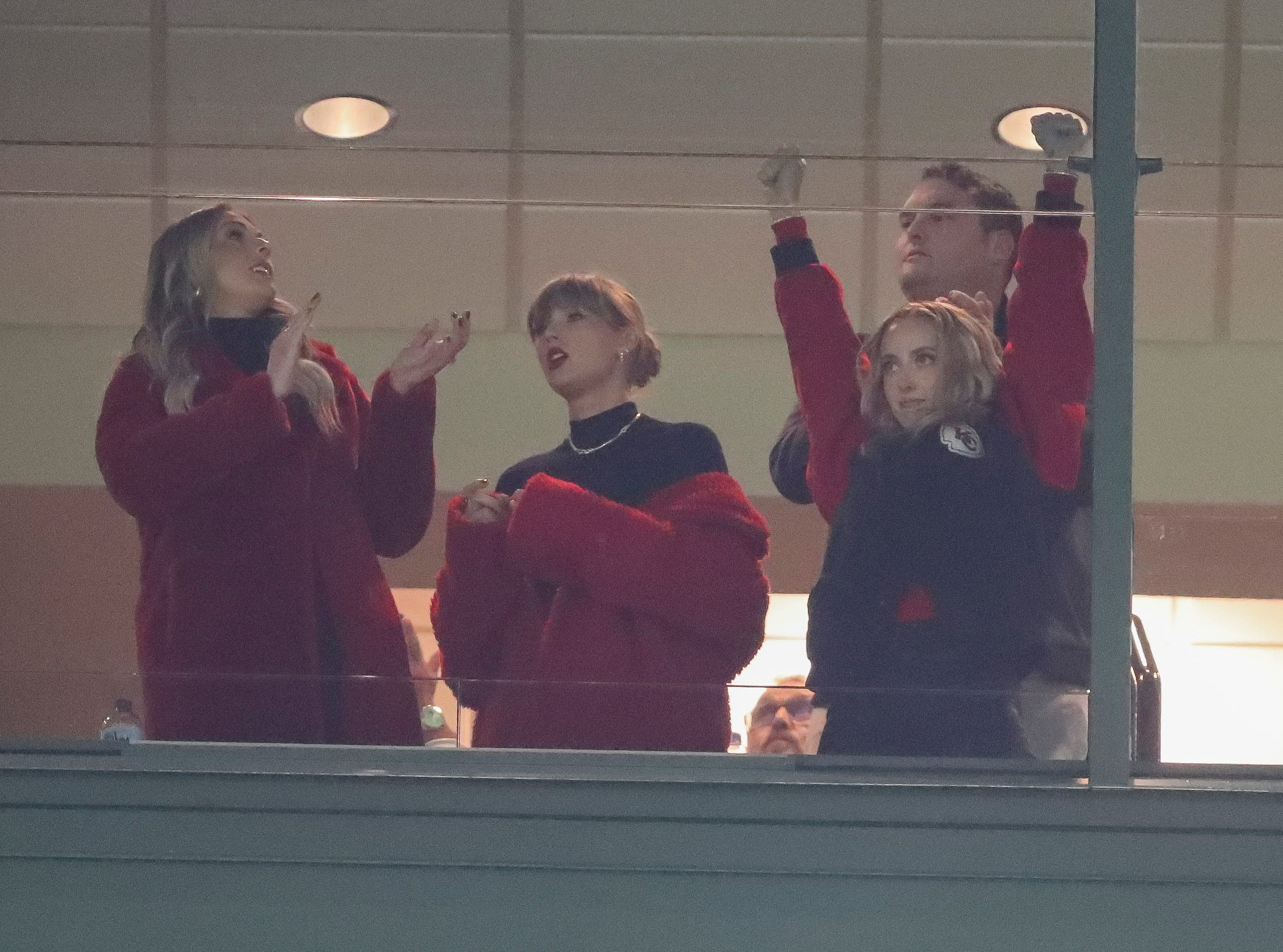 Taylor Swift and Brittany Mahomes watch a game between the Green Bay Packers and Kansas City Chiefs on Sunday, December 3, 2023, at Lambeau Field in Green Bay, Wis.