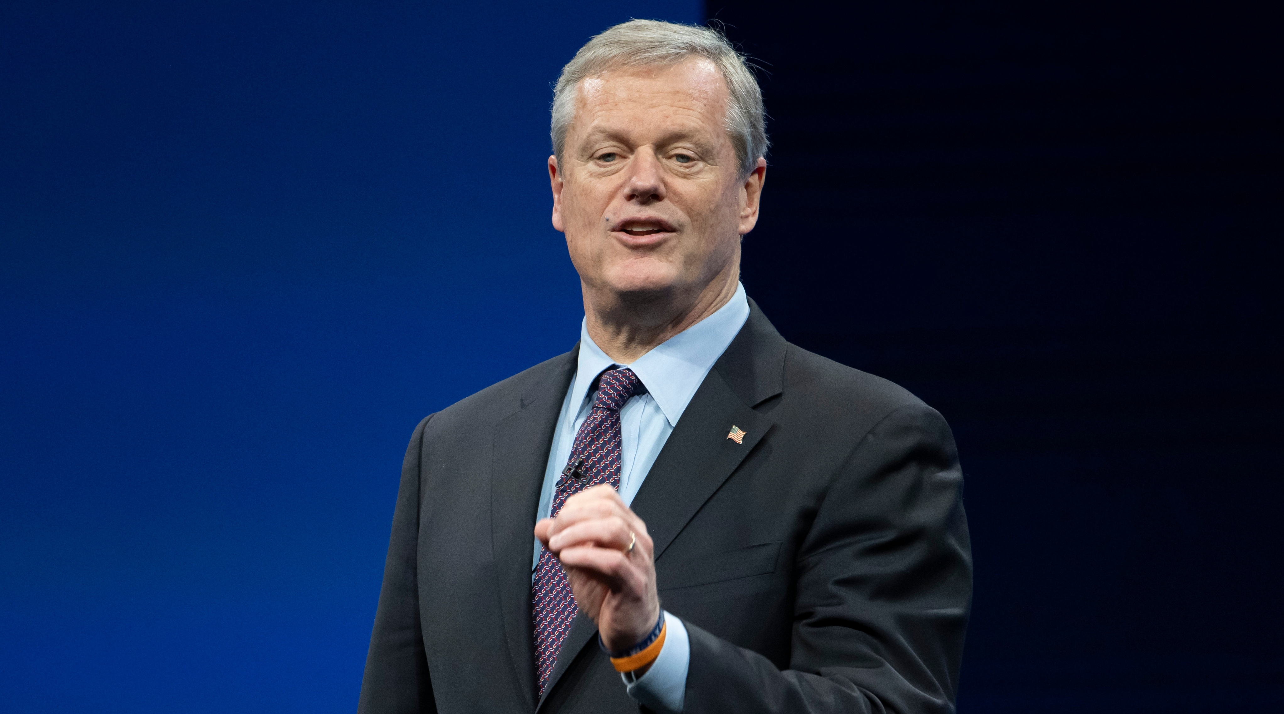 NCAA president Charlie Baker speaks during the NCAA Convention in San Antonio.