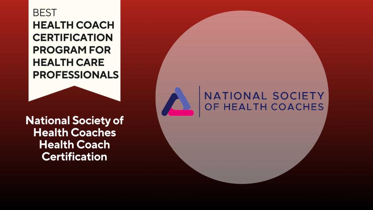 Best Program for Health Care Professionals: National Society of Health Coaches logo on red background