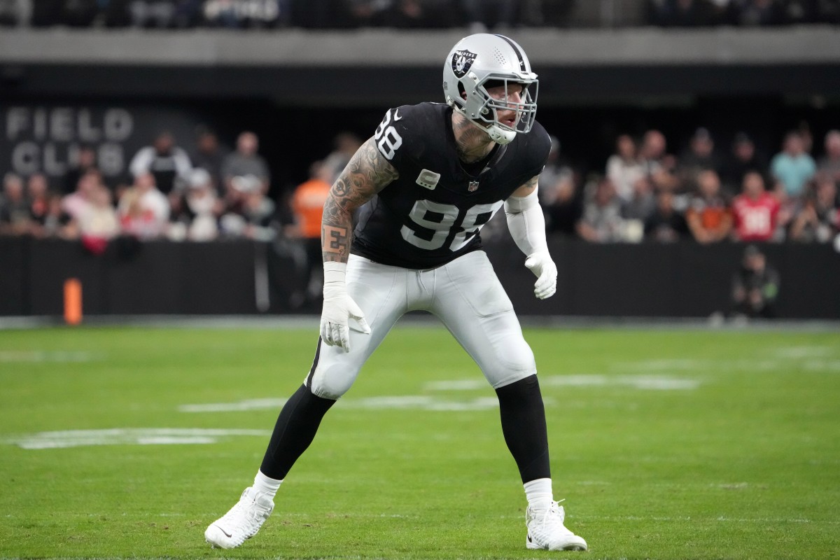 Las Vegas Raiders All-Pro defensive end Maxx Crosby signed with the Jordan Brand.