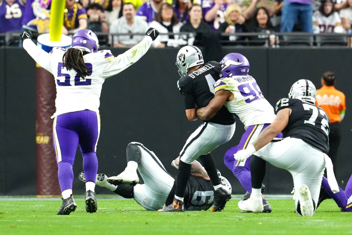 Minnesota Vikings blank Las Vegas Raiders, 3-0; Antonio Pierce: "It was shocking"