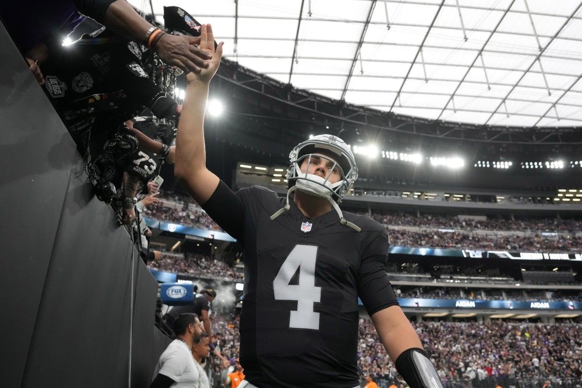 Las Vegas Raiders rookie quarterback Aidan O'Connell's role as a starter could be on the line.