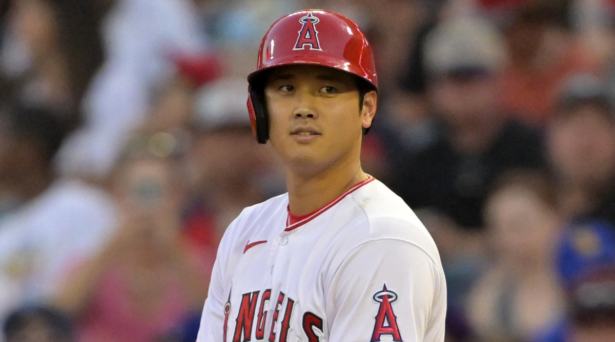 Angels DH Shohei Ohtani at the plate