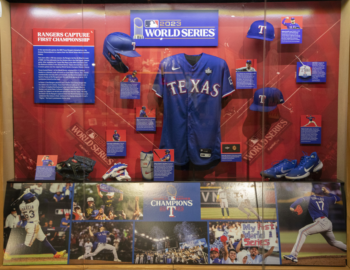 The National Baseball Hall of Fame and Museum’s Autumn Glory exhibit has been updated to include artifacts from the 2023 MLB postseason, including a special section dedicated to the Texas Rangers' first World Series championship.