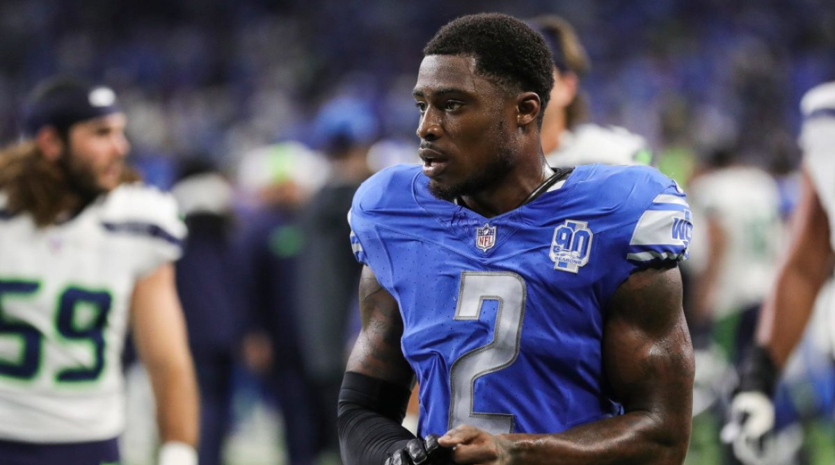 Lions cornerback C.J. Gardner-Johnson on the field during a game against the Seahawks.