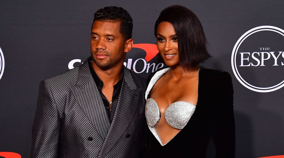 Broncos quarterback Russell Wilson and wife Ciara attend the 2022 ESPY’s.