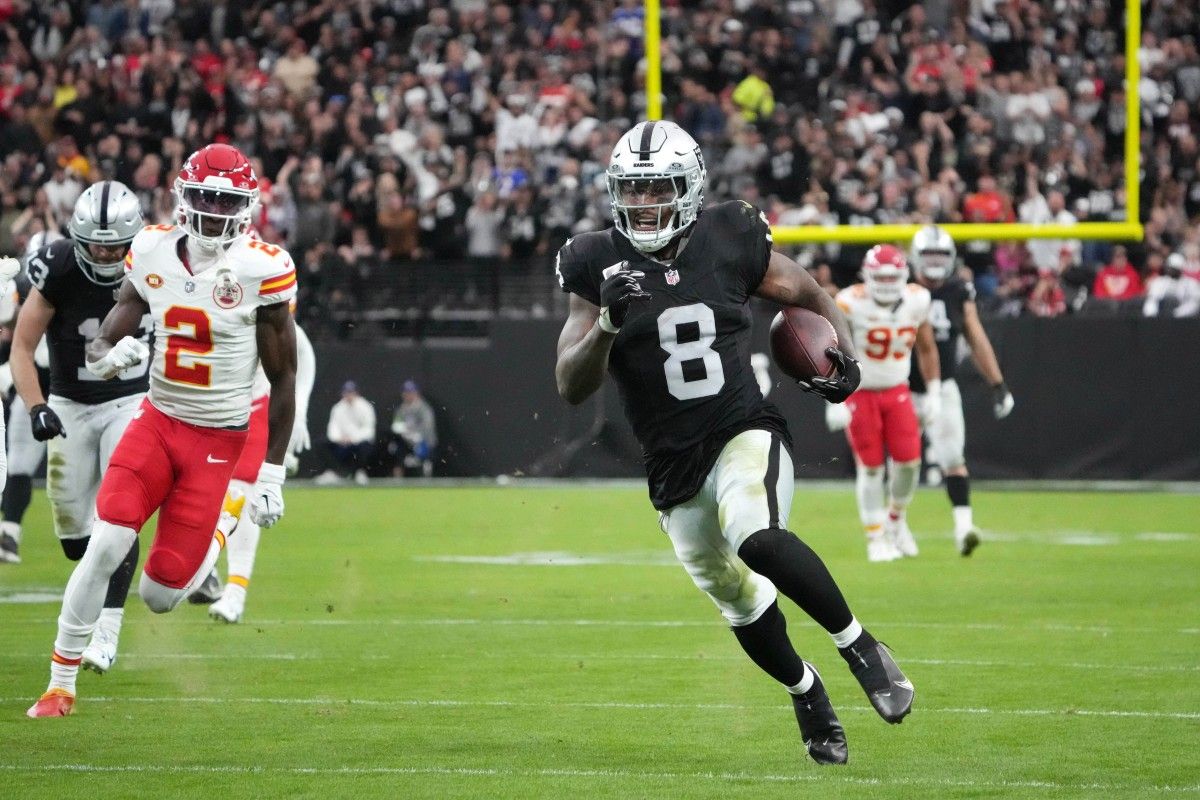 Las Vegas Raiders running back Josh Jacobs was still not in practice Thursday as he continues to heal from his quad injury.