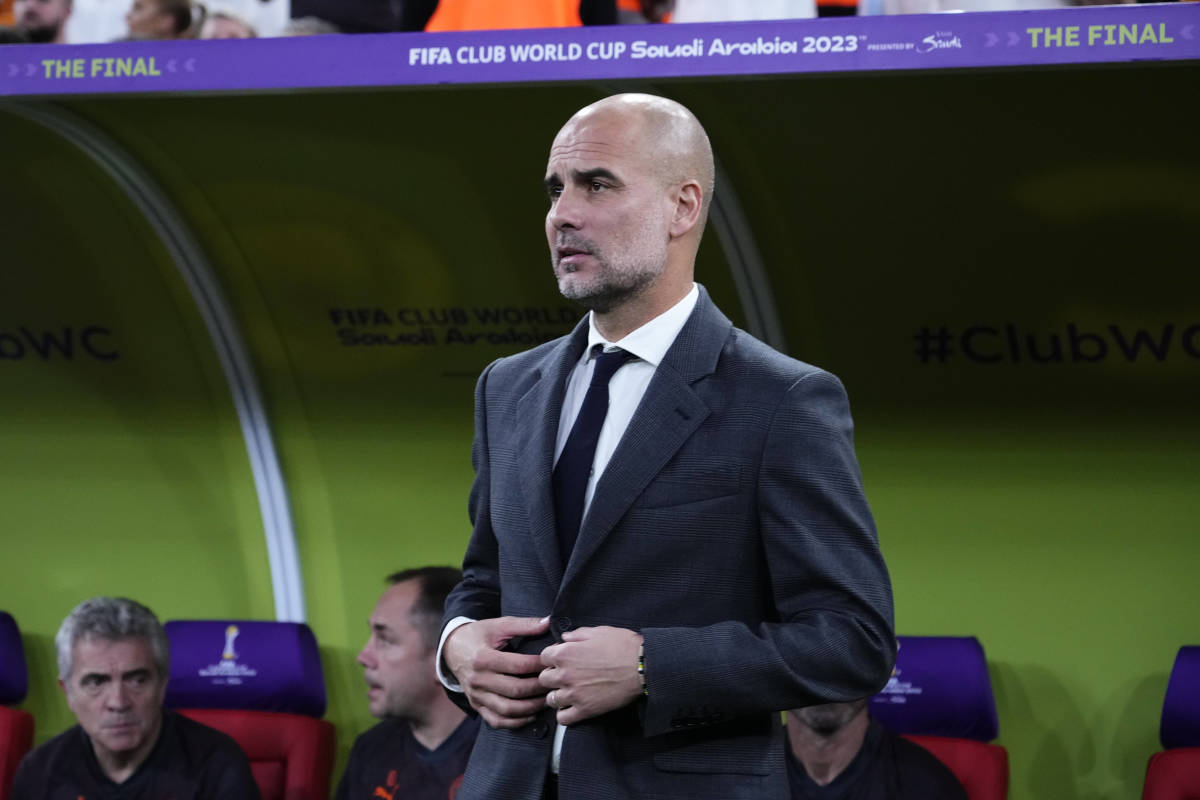 Manchester City manager Pep Guardiola pictured during the 2023 FIFA Club World Cup final