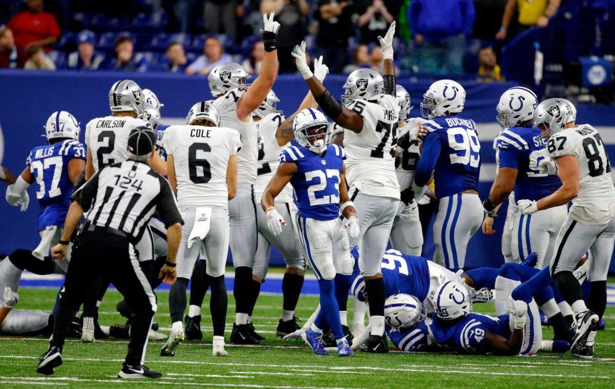 The Las Vegas Raiders last played at Lucas Oil Stadium in the 2021-22 season.
