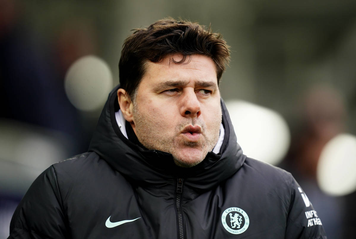Chelsea manager Mauricio Pochettino pictured during his team's 3-2 win at Luton Town in December 2023