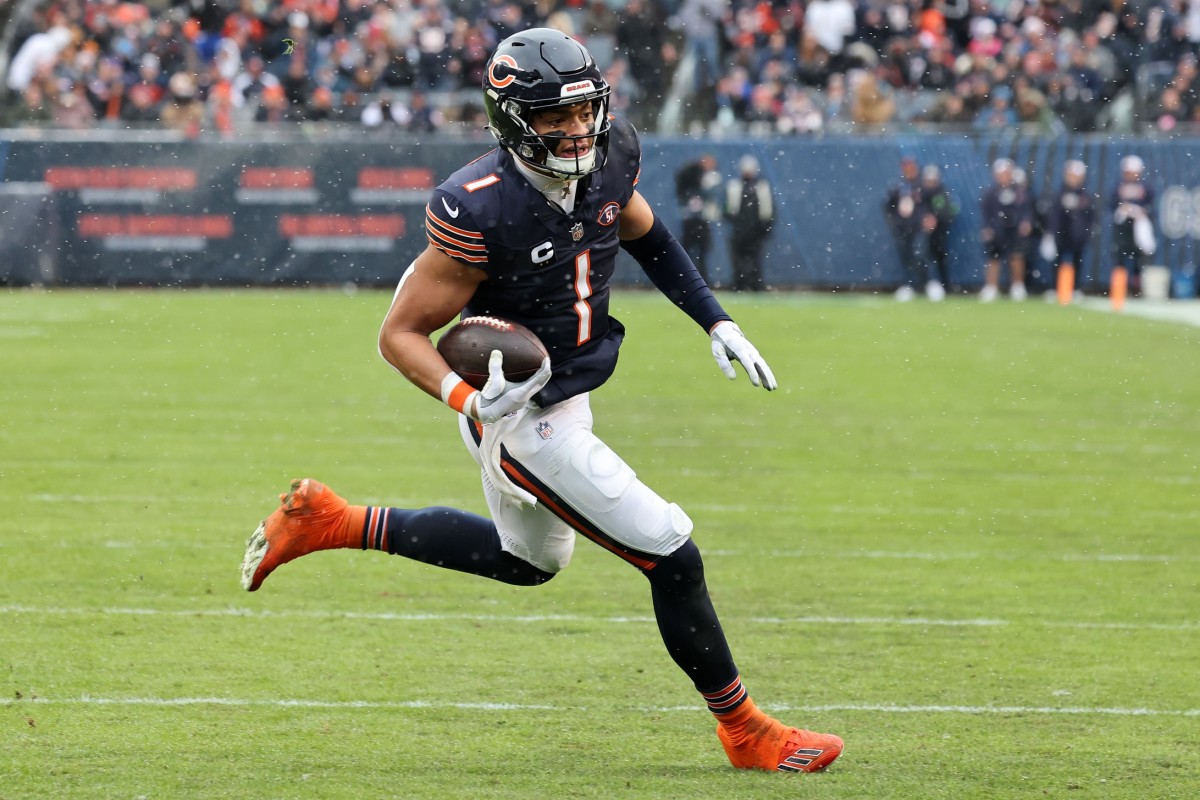 Bears quarterback Justin Fields led Chicago to a big win over the Atlanta Falcons in Week 17.
