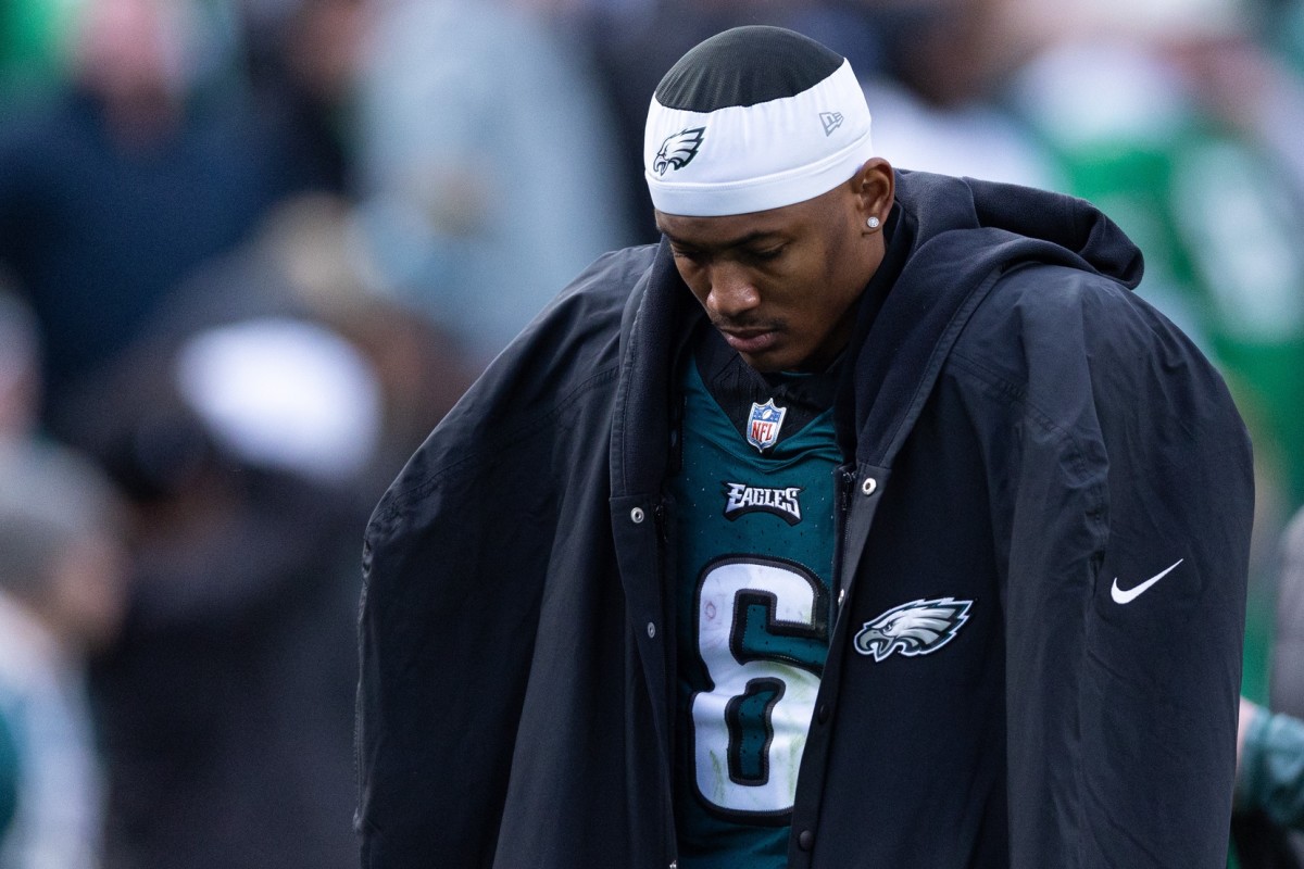 DeVonta Smith suffered an ankle sprain late in the Philadelphia Eagles' New Year's Eve loss to the Arizona Cardinals.