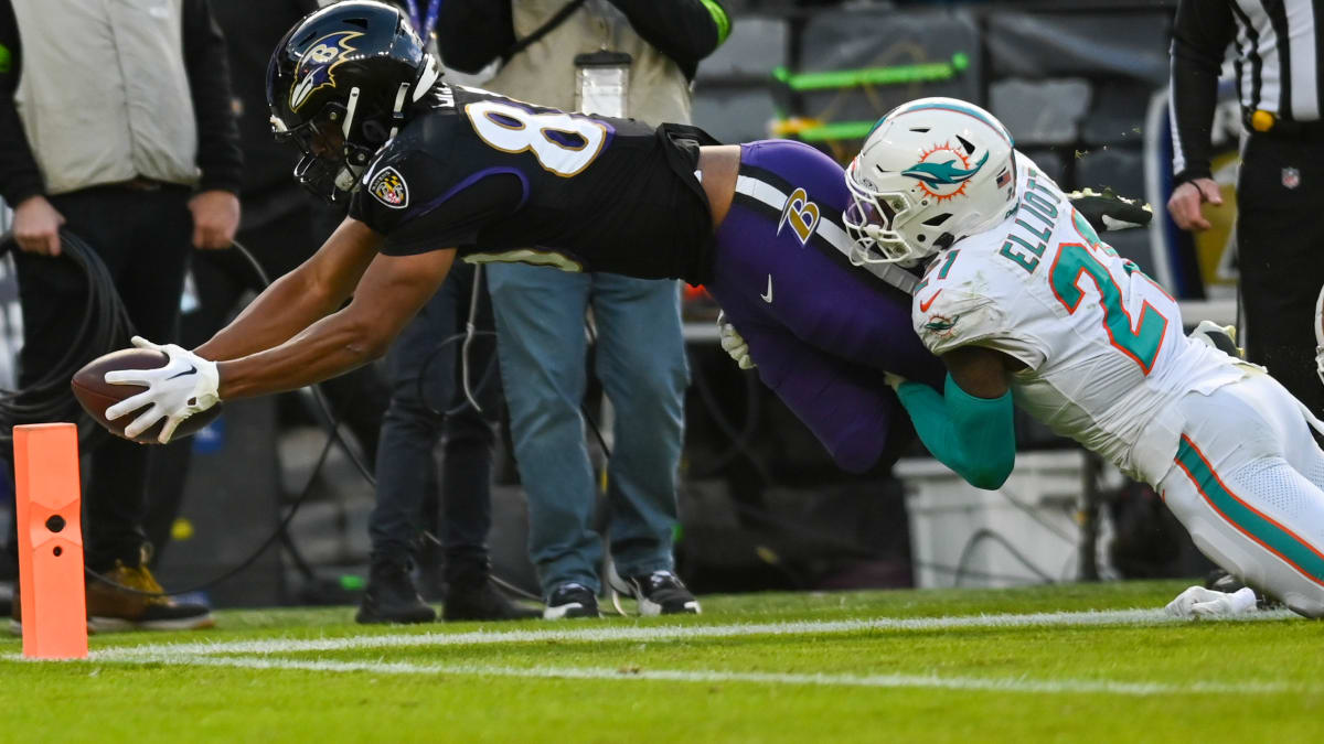 Isaiah Likely caught two touchdown passes in a win over the Miami Dolphins. 