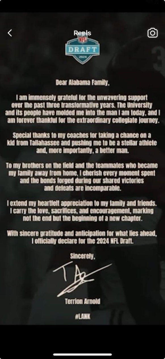 Terrion Arnold draft decision