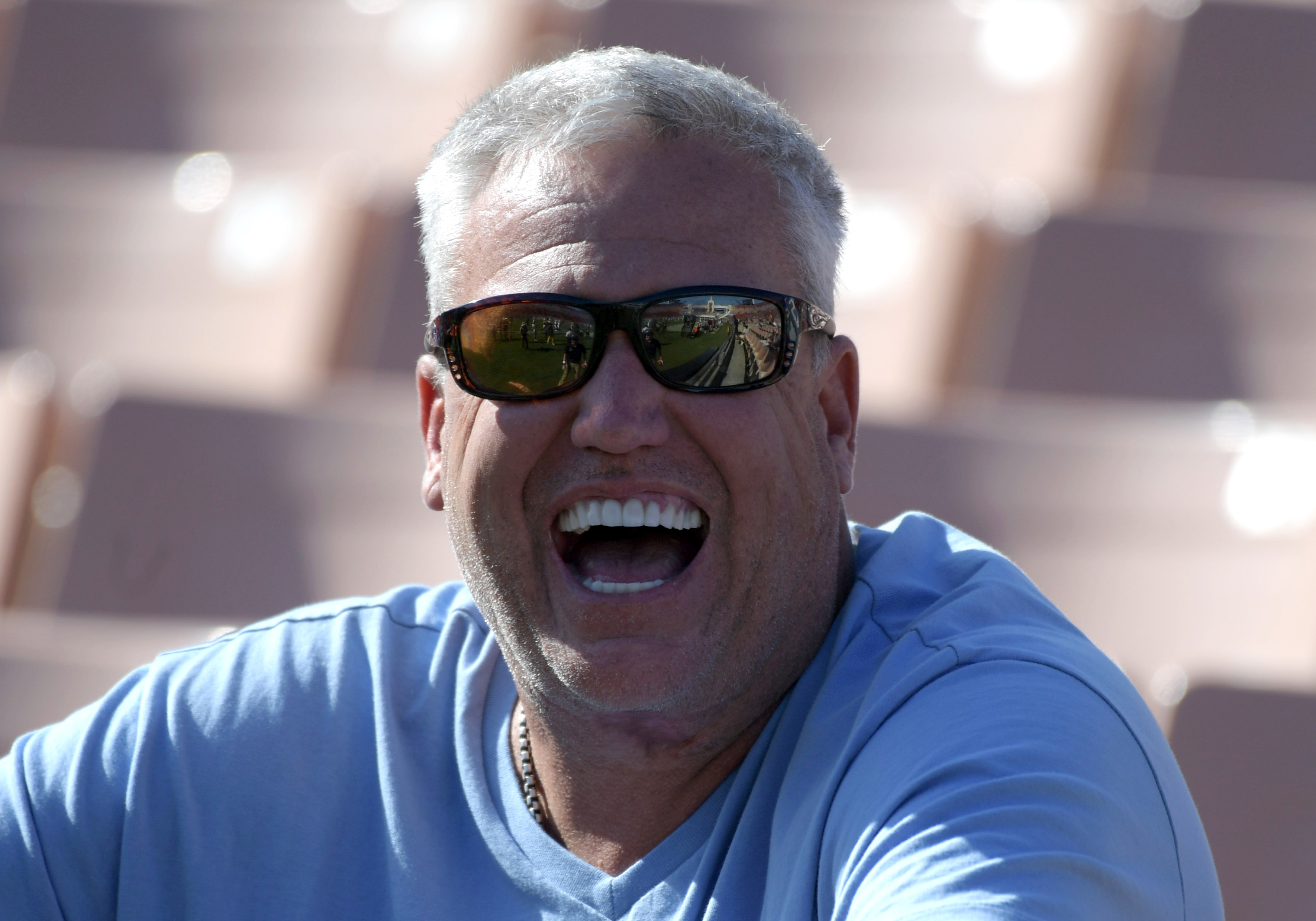 Aug 26, 2017; Los Angeles, CA, USA; Former NFL head coach Rex Ryan during a NFL football game between the Los Angeles Rams and the Los Angeles Chargers at Los Angeles Memorial Coliseum
